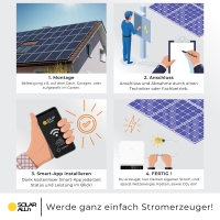 6300Wp/5000W (5kW) Hybrid PV-Anlage mit 6,6kWh Stromspeicher, WIFI, GoodWe, JA Solar