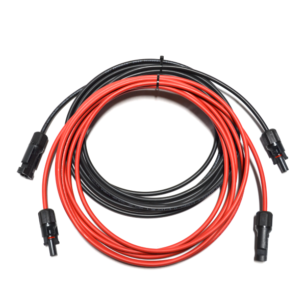 Solarkabel Verlängerungskabel Rot/Schwarz 4 - 6mm² mit montiertem Stecker 2x 5m 4mm²