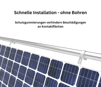 SOLAR ALLin Balkonhaken-Montageset Plus für Solarmodule 0°, 15°-30°