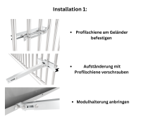 SOLAR ALLin Balkonhaken-Montageset Plus für Solarmodule 0°, 15°-30°