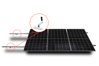 Montagesystem für Dachpfanne 4 Solarmodule 1-reihige Hochkant-Verlegung