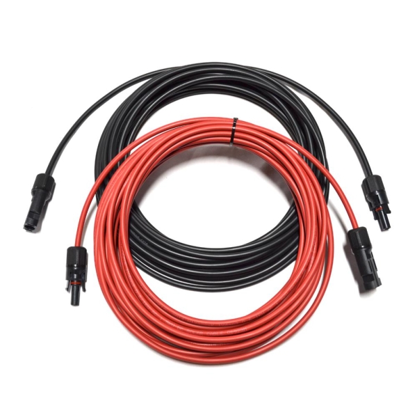 Solarkabel Verlängerungskabel Rot/Schwarz 4 - 6mm² mit montiertem Stecker 2x 7m 4mm²