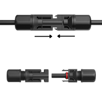 Solarkabel Verlängerungskabel Rot/Schwarz 4 - 6mm² mit montiertem Stecker 2x 13m 6mm²