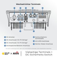 Afore 4600W Hybrid Wechselrichter AF4.6K-SL, 2 MPPT, einphasig