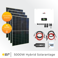 6160Wp/5kW Hybrid PV-Anlage | 14x Ulica Solar Module Bifazial 440Wp | Afore Hybrid Wechselrichter 3-Phasig HV | App & WiFi