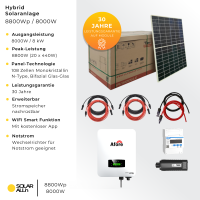 8800Wp/8kW Hybrid PV-Anlage | 20x Ulica Solar Module...