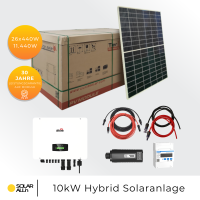 11.440Wp/10kW Hybrid PV-Anlage | 26x Ulica Solar Module Bifazial 440Wp | Afore Hybrid Wechselrichter 3-Phasig HV | App & WiFi