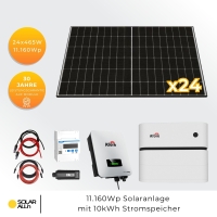 11.160Wp/10kW PV-Anlage mit 10kWh HV Stromspeicher | 24x...
