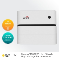11.160Wp/10kW PV-Anlage mit 10kWh HV Stromspeicher | 24x LONGi Module Bifazial 465Wp | Afore Hybrid Wechselrichter 3-Phasig HV | App & WiFi