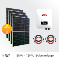5kW-12kW PV-Anlage | Ulica Solar Module Bifazial 440Wp | Afore String Wechselrichter 3-Phasig HV | App & WiFi