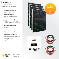 4400Wp/3,6kW PV-Anlage | 10x Ulica Solar Module Bifazial...