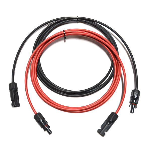 Solarkabel Verlängerungskabel Rot/Schwarz 4 - 6mm² mit montiertem Stecker MC4 2x 3m 6mm²