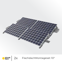 3,5kWp/3kW Solar Komplettset mit 5,12kWh LiFePO4 Stromspeicher und Montagesystem für Flachdach | 8x JA Solar Module Bifazial 440Wp | Afore Hybrid Wechselrichter 1-Phasig LV | App & WiFi