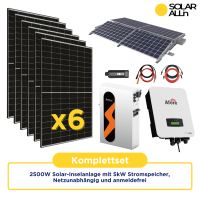 2500W Solar-Inselanlage mit 5kW Stromspeicher, Autarkes...