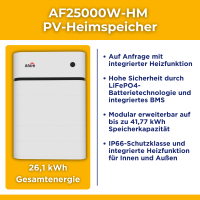 25kW/25kWh PV-Energiespeichersystem autarkes Komplettset | Kleingewerbe/Notstromfähige PV-Anlage | Montagesets und Zubehör
