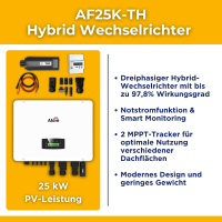 25kW/25kWh PV-Energiespeichersystem autarkes Komplettset | Kleingewerbe/Notstromfähige PV-Anlage | Montagesets und Zubehör