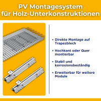 25kW/25kWh PV-Energiespeichersystem autarkes Komplettset | Kleingewerbe/Notstromfähige PV-Anlage | Montagesets und Zubehör