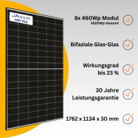 2in1 PV-Tower | 4,6 kW Solaranlage mit 5 kWh Speicher | Komplettset inkl. Ziegeldach Montagesystem