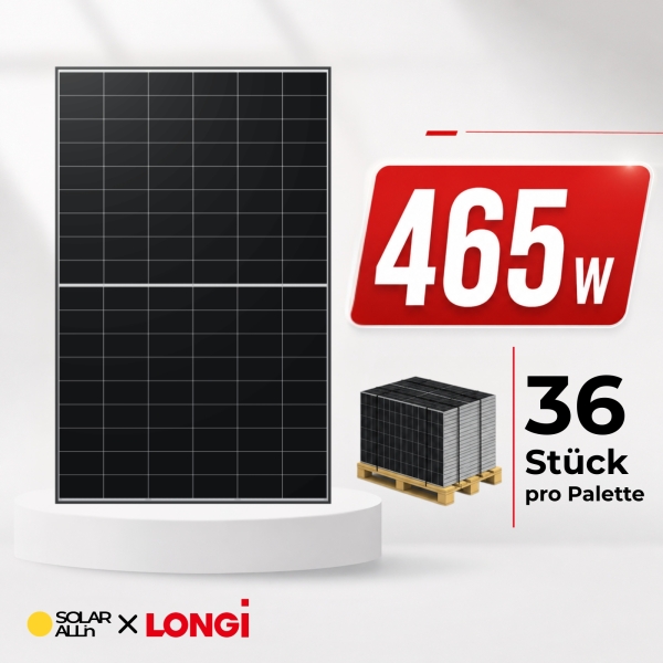 LONGI PV Modul Hi-MO X10 BC-Module LR7-54HVD-465M Transparent Design