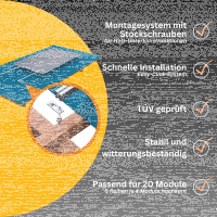 SolarTower 8 - 8 kW Photovoltaikanlage mit 9,2 kWh Stromspeicher | All-in-One PV-Komplettsystem | 20× LONGi BC-Module (465 Wp) | inkl. Stockschrauben Montagesystem für Holzuntergründe