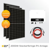 2640Wp/2000W Balkonkraftwerk, Steckerfertige Solaranlage,...