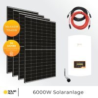7040Wp/6000W (6kW) Steckerfertige PV-Anlage, WIFI, Solis, JA Solar