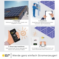 10kW Solaranlage zur Netzeinspeisung | 24x Ulica Solar Module Bifazial 440Wp | Afore String Wechselrichter 3-Phasig| App & WiFi